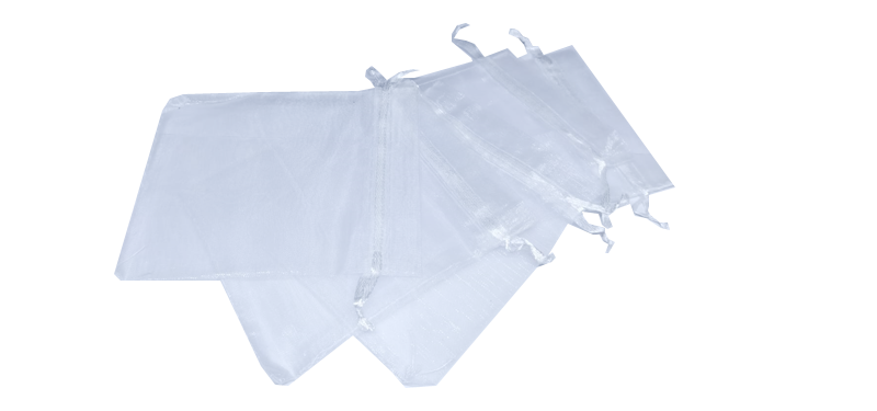 Organza bag, 90x120mm, White