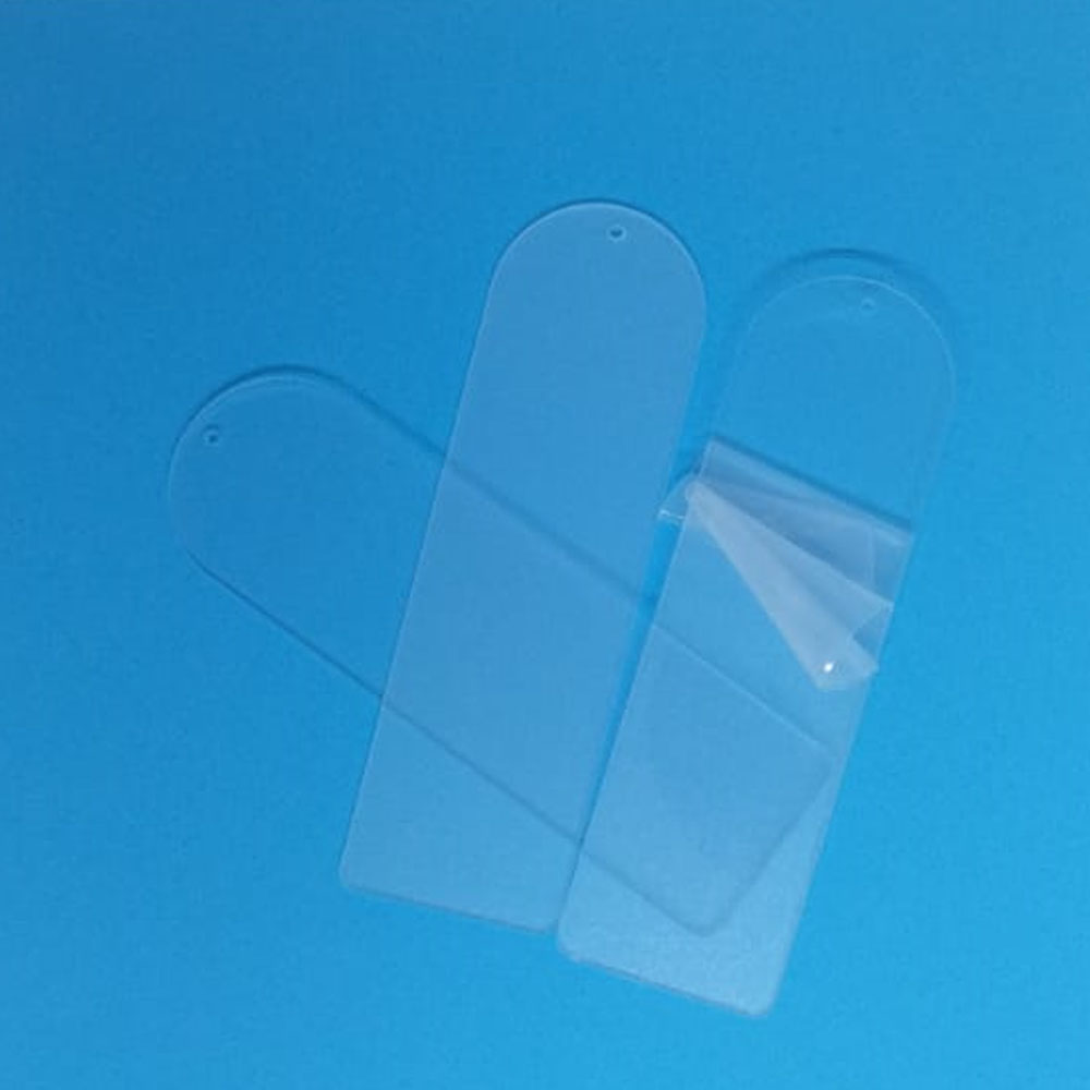  Perspex Bookmark Tag, Round top, 2mm, Clear 130 x 40 mm