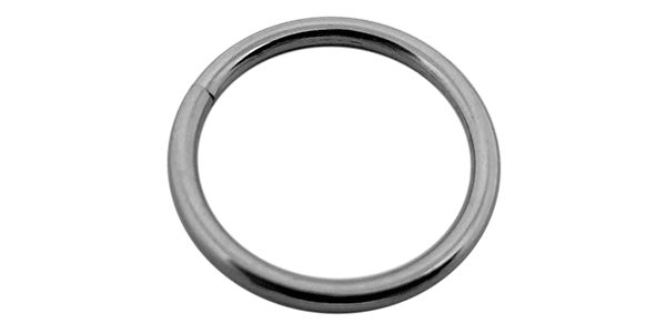 O Ring (25mm x 3mm) WELDED Silver colour 