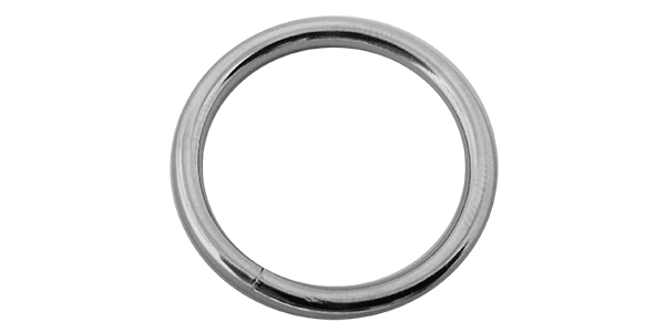 O Ring (40mm x 4mm) WELDED Silver colour 