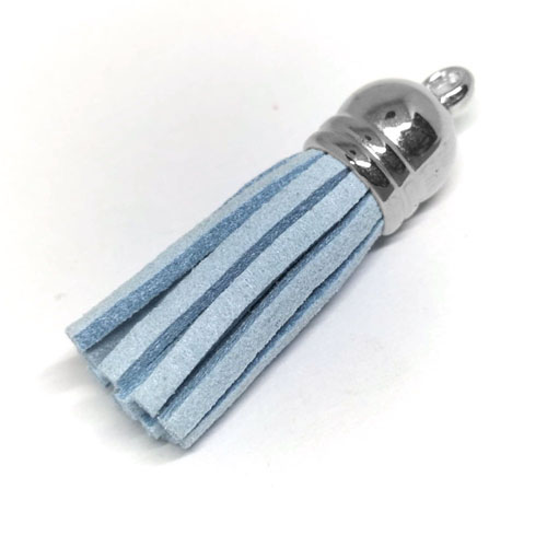 Tassel Baby Blue with Silver cap