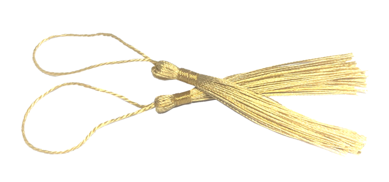 Light Gold Tassel, Thread 80mm with loop