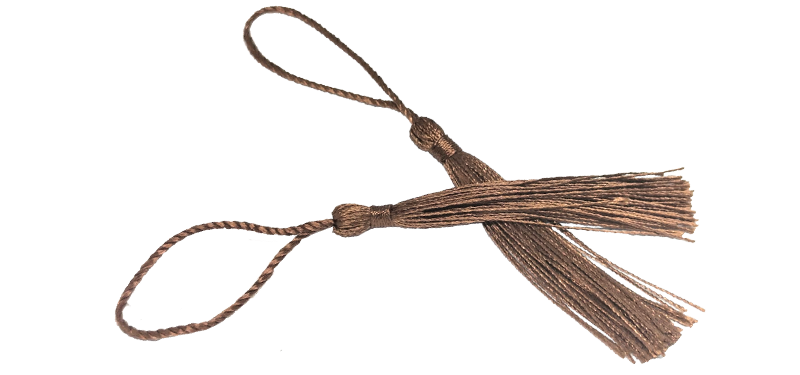 Light Brown Tassel, Thread 80mm with loop