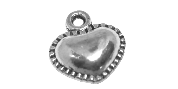 Charm, 5 Heart Charms - Embrace Affectionate Elegance