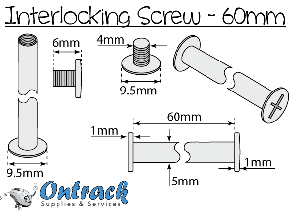 Interlocking screw 60mm