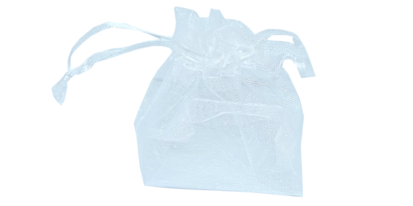 Organza bag, 70x90mm, White