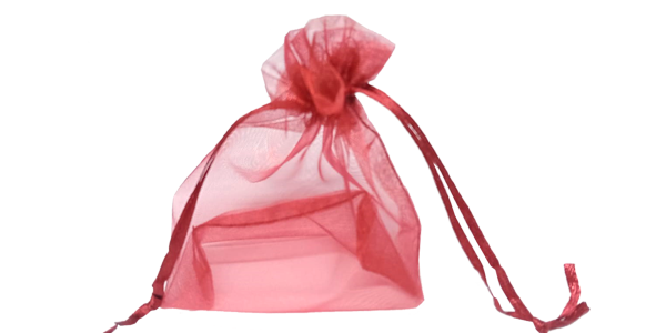 Organza bag, 90x120mm, Red