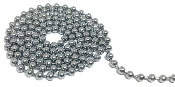 Ball chain, Stainless steel, 5mm (per meter)