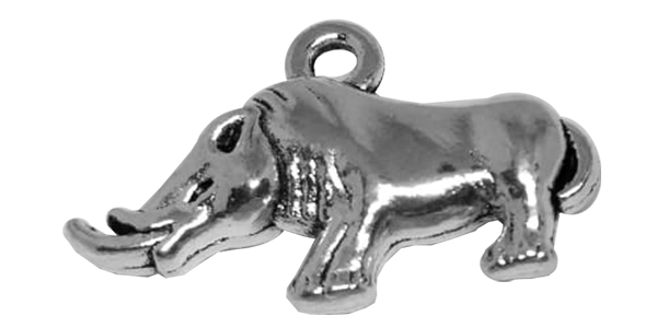 Charm, 4 Identical Rhinoceros charms