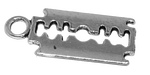 Charm, 9 Identical Double Edge Razor Blade charms